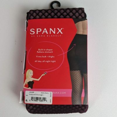 New Spanx Honeycomb Fishnet Tights Black Cherry E Grunge Whimsigoth Punk Shaper